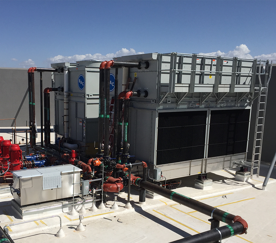 Cooling tower store closed loop system